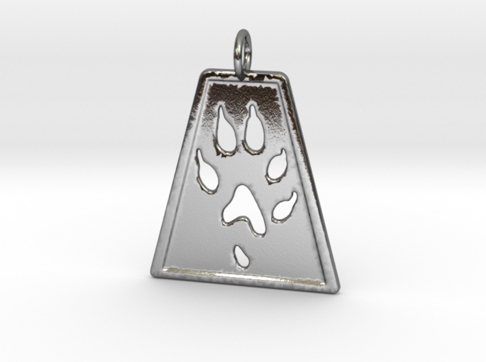 Silver Geometric Ferret Paws 3d printed 