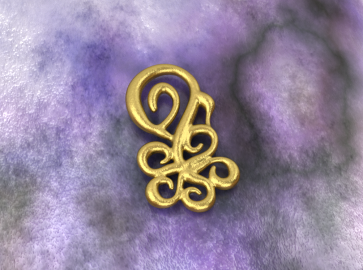 Shapes of flower 3d printed brass material