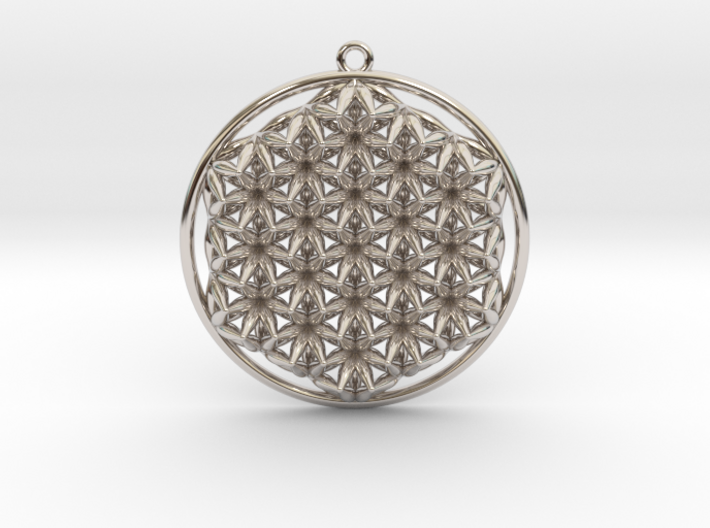 Super Flower of Life (One Sided) Pendant 1.5&quot; 3d printed