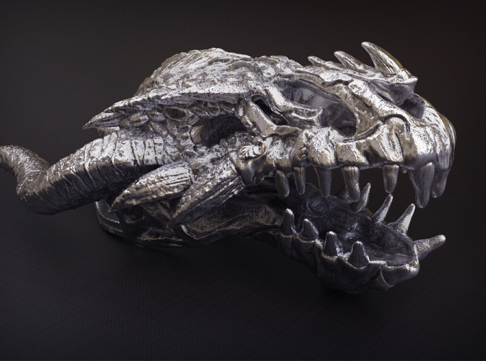 Dragon Skull Pendant 3d printed