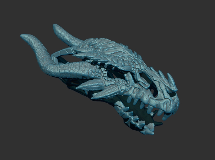 Dragon Skull Pendant 3d printed 
