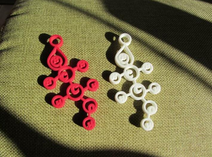 Drop of Alcohol 3d printed red & white plastic versions