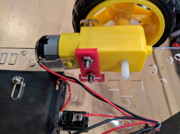 Robocar motor mount 3d printed 