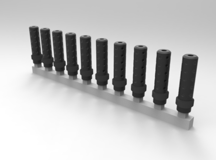 Bolt Rifle Suppressors Dimple v1 x10 3d printed 