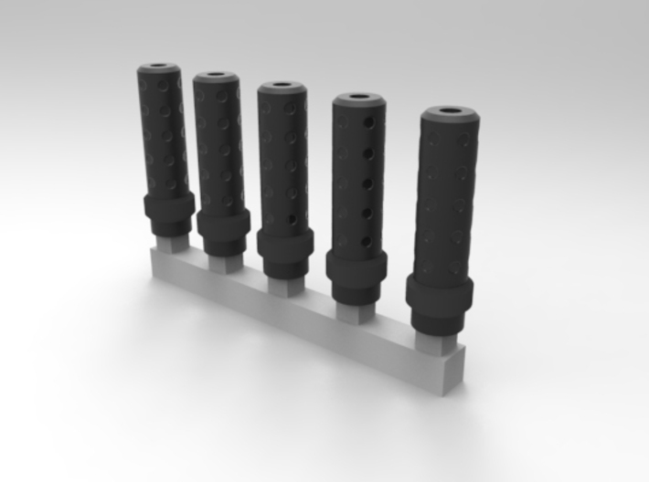 Bolt Rifle Suppressors Dimple v1 x5 3d printed 