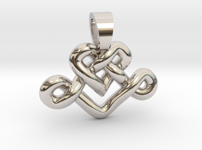 Heart knot [pendant] 3d printed