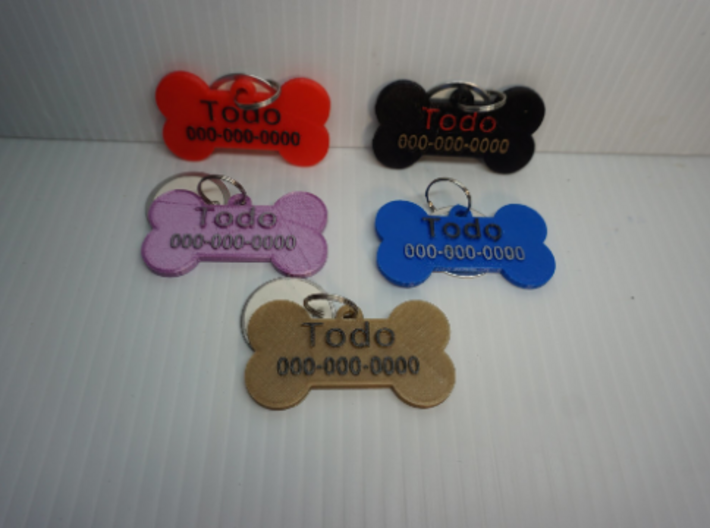Personalized Dog Tag  3d printed 