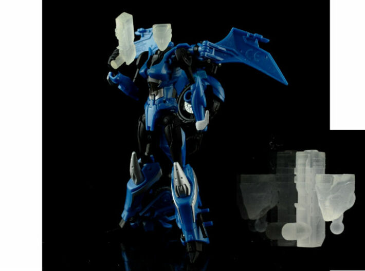 CHROMIA homage Tempest Set for RID 3d printed Tempest Set Frosted Ultra Detail on Deluxe TF Prime Arcee