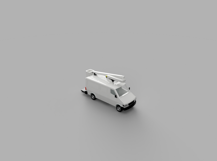 Service Van With Bucket 1-87 HO Scale 3d printed 