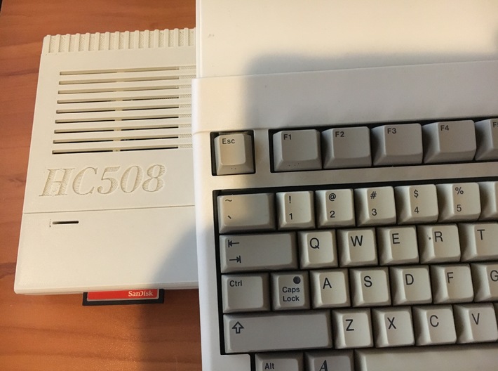 HC508_CASE_HI_r1 3d printed HC508, Amiga 500 not included; this pictures shows beige, which is not available from Shapeways.  Your model will be white.