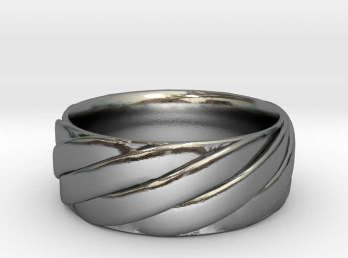 Twisted Band Ring 3d printed 