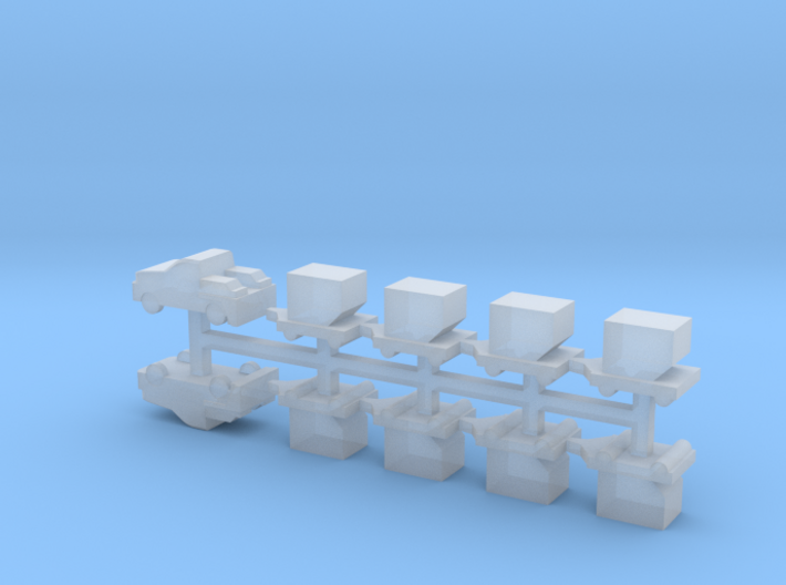 High Speed Baggage Tractor Set 3d printed