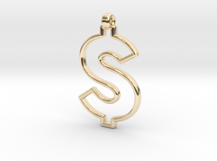 Dollar Symbol Pendant 3d printed