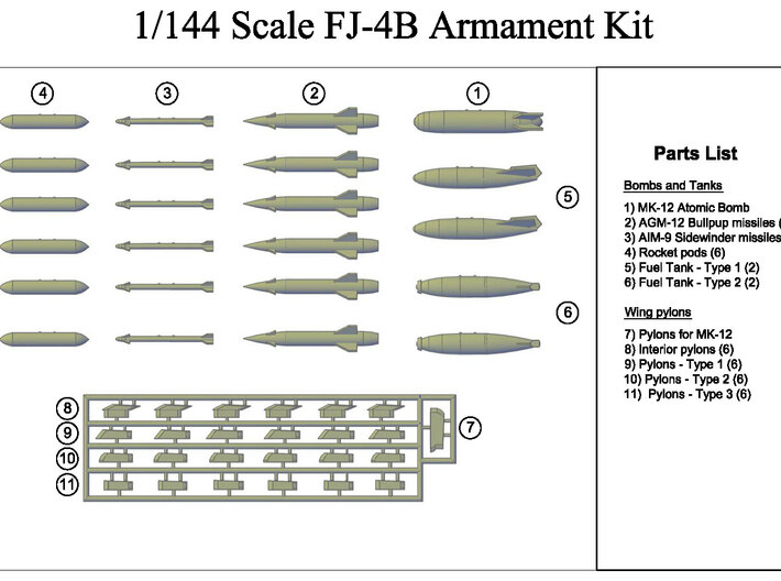 Bombs-Tanks-144Scale-3-AIM9(6) 3d printed 