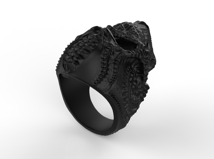 Skulls ring - GR2 3d printed 