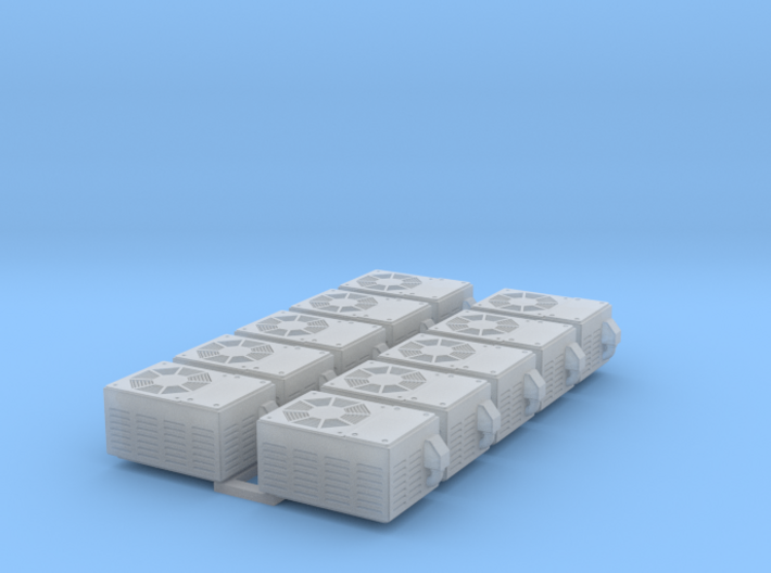 Miniature HO scale Air Conditioners (x10) 3d printed