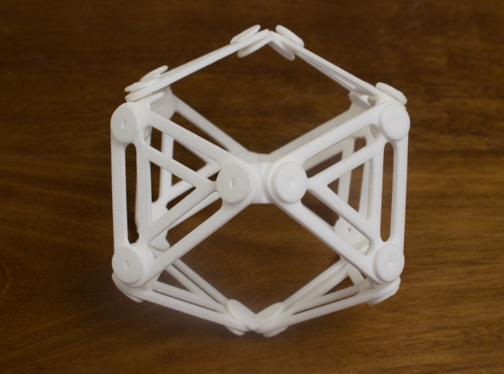 Jointed Jitterbug a.k.a Cuboctahedron a.k.a Vector 3d printed Expanded 2