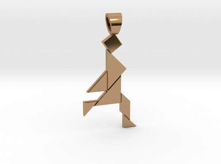 Jogger tangram [pendant] 3d printed