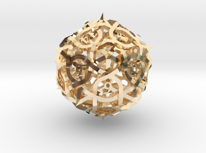 DoubleSize Thorn d20 3d printed