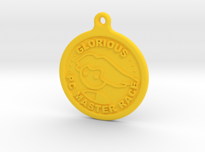 Glorious Pc Master Race Keychain 3d printed