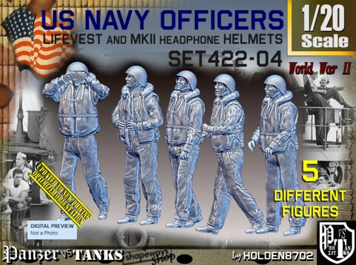 1/20 USN Officers Kapok Set422-04 3d printed