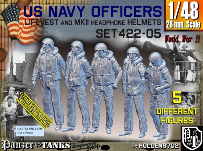 1/48 USN Officers Kapok Set422-05 3d printed