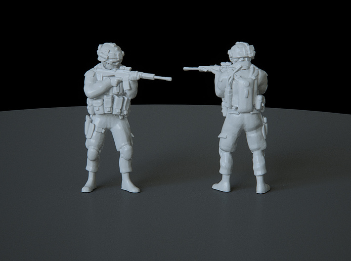 4 HO Modern Soldier (no base) 3d printed