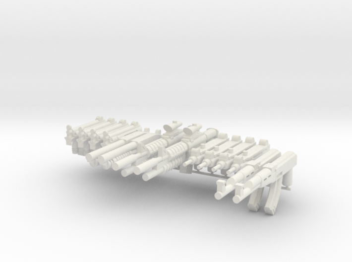 Combat Weapon Pack V1 for Playmobil figures 3d printed