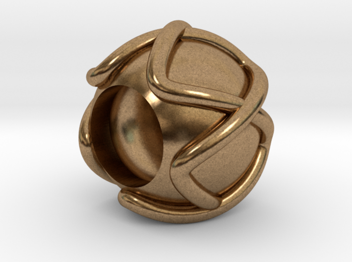 Pentafoil Knot Keychain/Lanyard Bead 3d printed