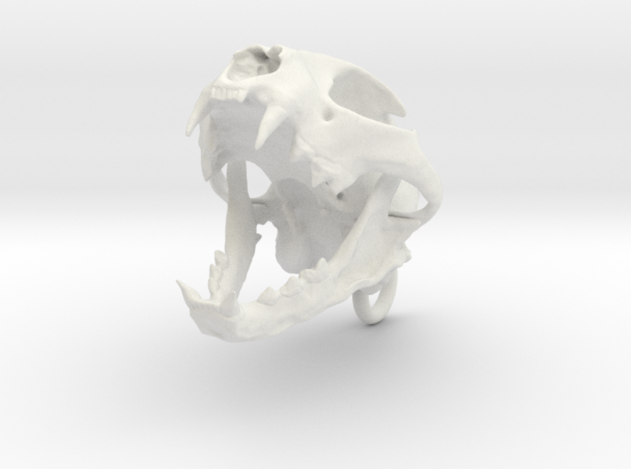 Bobcat Skull - Open Jaw Ornament 3d printed