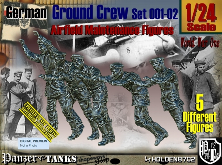 1/24 German Ground Crew SET001-02 3d printed