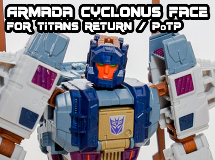 Armada Cyclonus Face (Titans Return) 3d printed