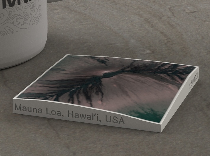 Mauna Loa, Hawai'i, USA, 1:500000 3d printed 
