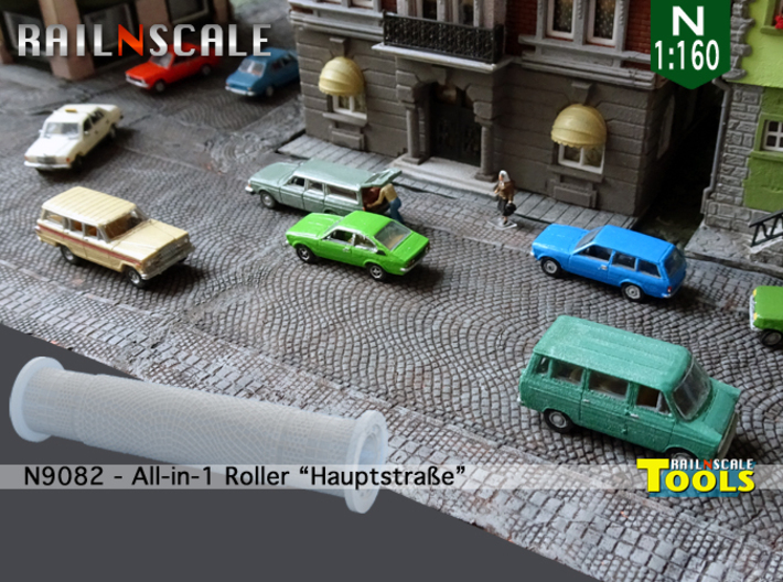 All-in-1 Roller Hauptstraße (N 1:160 - TT 1:120) 3d printed