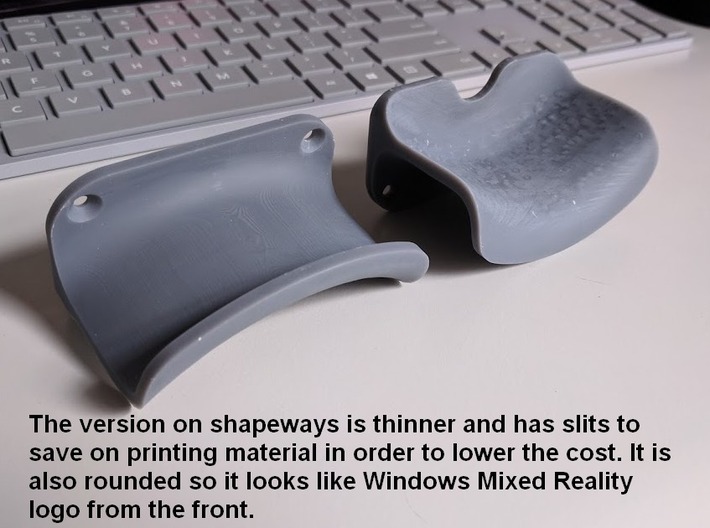 Wall mount for Windows Mixed Reality VR headsets 3d printed 