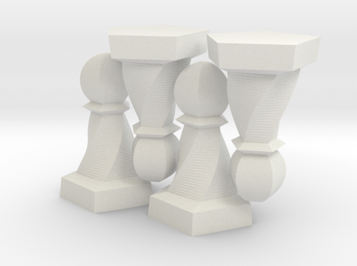 Geometric Chess Set Pawn 3d printed