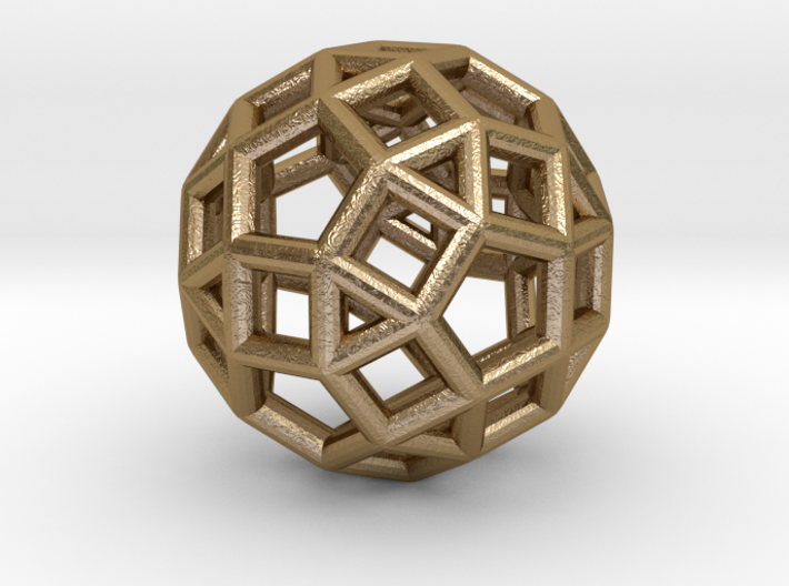 Rhombicosidodecahedron Steel 1&quot; 3d printed
