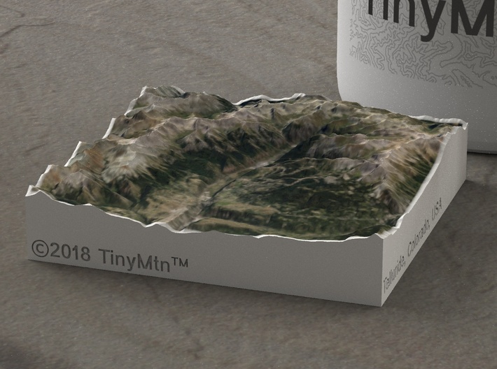 Telluride, Colorado, USA, 1:250000 Explorer 3d printed 