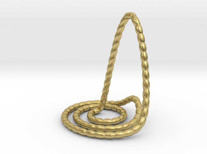 Wave beads pendant necklace 3d printed pendant necklace in brass