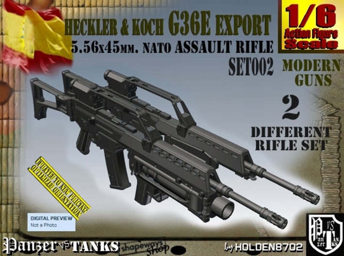 1/6 Heckler Koch Rifle G36E Export Set002 3d printed