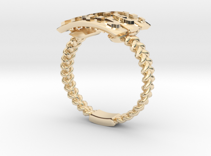 Hagit's Woven Family Ring 3d printed