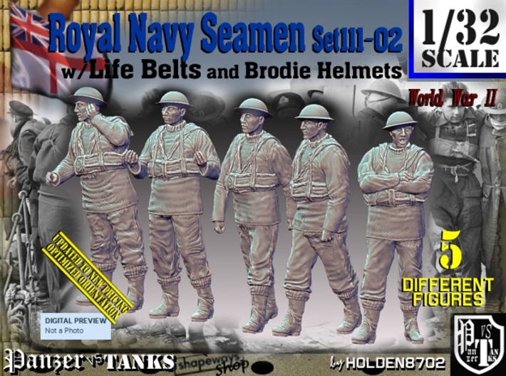 1/32 Royal Navy Seamen Set111-02 3d printed