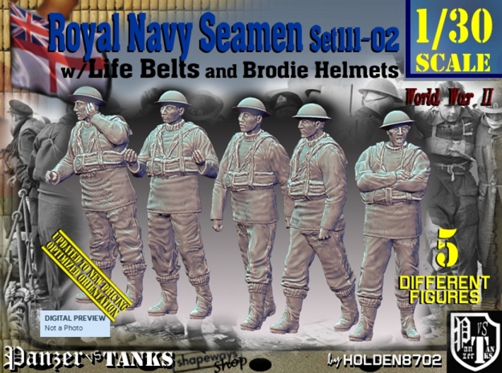 1/30 Royal Navy Seamen Set111-02 3d printed
