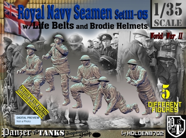 1/35 Royal Navy Seamen Set111-05 3d printed