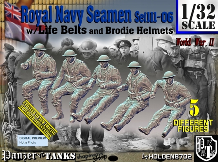 1/32 Royal Navy Seamen Set111-06 3d printed