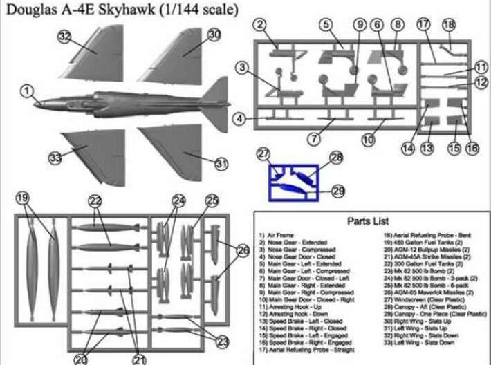 A-4E-144scale-04-RightWing-SlatsDown 3d printed 