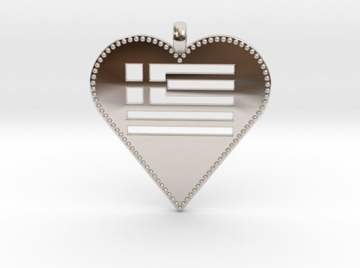 Greek Flag Heart Pendant / Ελληνική σημαία Καρδιά 3d printed