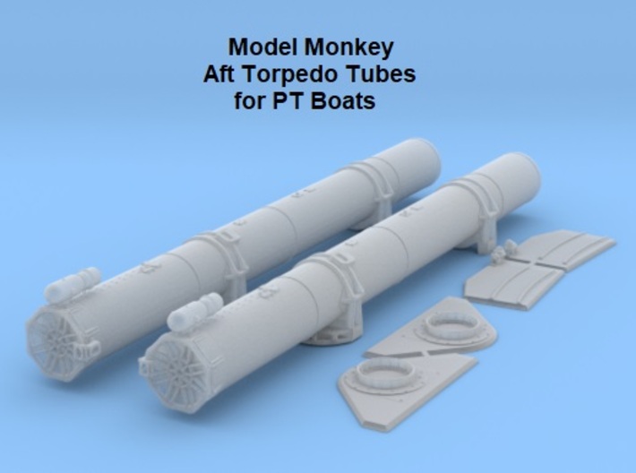1/48 Aft Torpedo Tubes for PT Boats 3d printed 