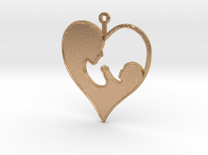 Mother_and_child_pendant 3d printed
