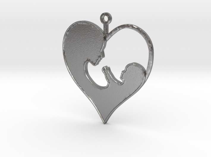 Mother_and_child_pendant 3d printed